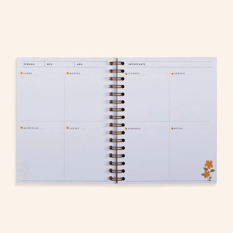 Mini organizador semanal "Crece y Florece"