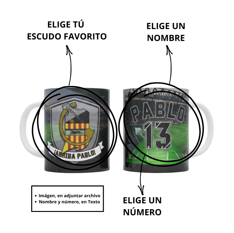 Taza de Fútbol Personalizada – "El Fichaje Estrella"