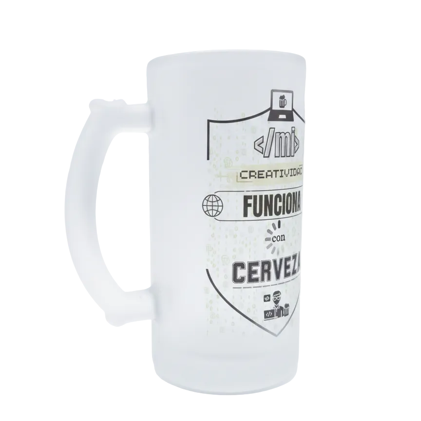 Jarra de Cerveza Mi Creatividad Funciona con Cerveza