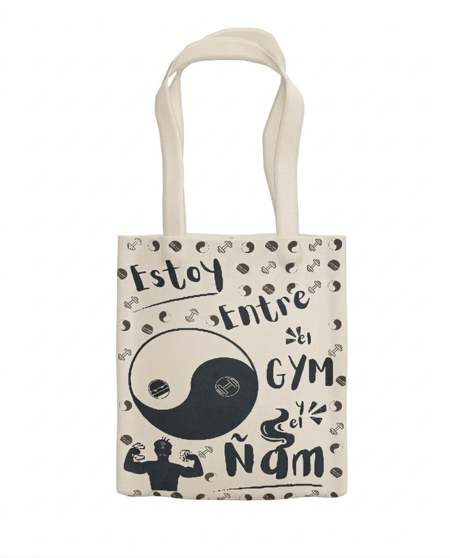 Bolsa Tote Bag - Estoy entre el Gym y el Ñam
