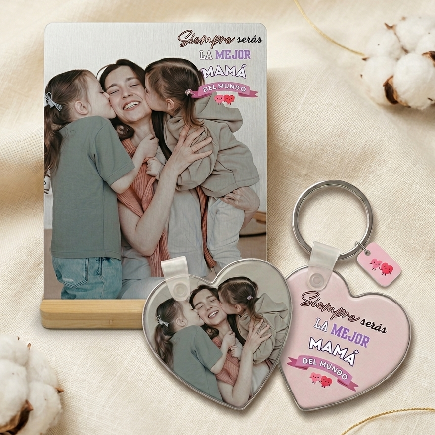 Pack Regalo Mamá "Llavero y Lámina Personalizada"