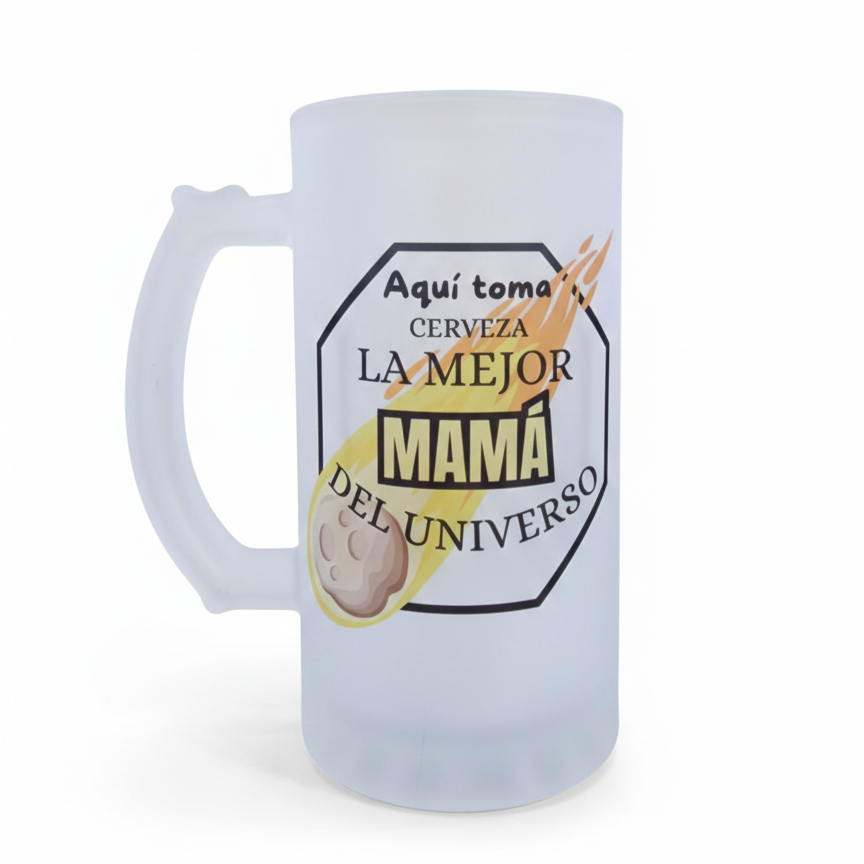 Jarra de Cerveza "La Mejor Mamá del Universo"