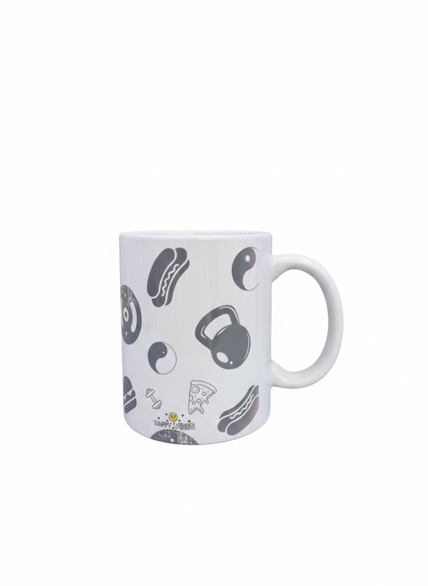 Taza Divertida "Estoy entre el Gym y el Ñam"