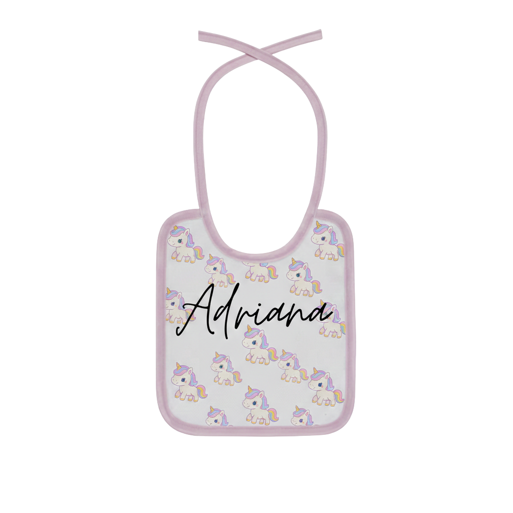 Babero Rosa Personalizado con Nombre