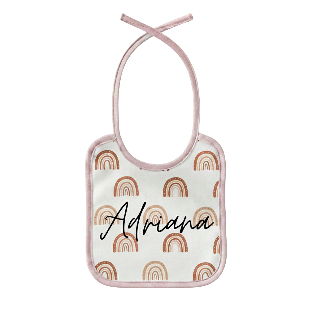 Babero Rosa Personalizado con Nombre