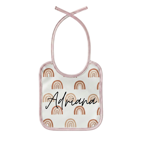 Babero Rosa Personalizado con Nombre
