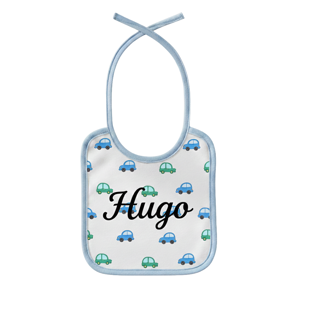 Babero Azul Personalizado con Nombre