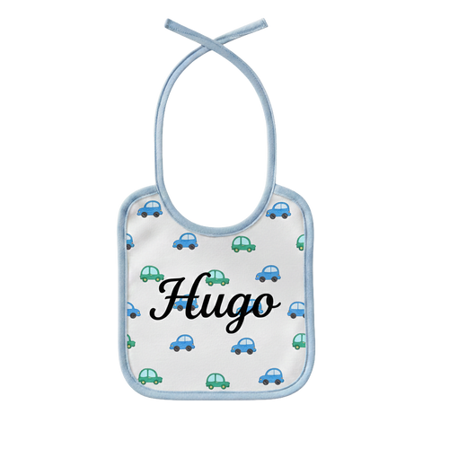 Babero Azul Personalizado con Nombre