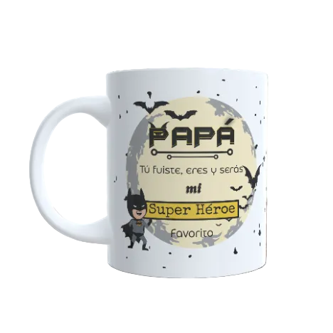 Pack Personalizado "Mi Héroe Favorito" Taza Personalizada + Llavero Personalizado