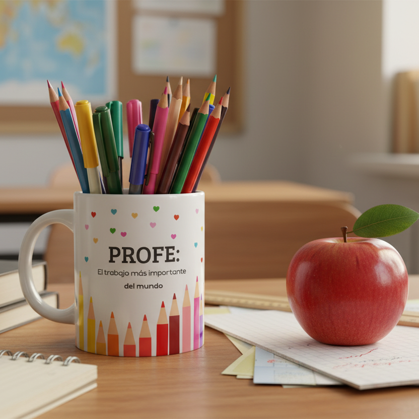 Taza "PROFE el trabajo más importante del mundo"